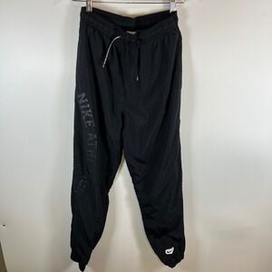 Nike Kids Black Athletic Track Pants lined Joggers ankle zip Size XL TG EG